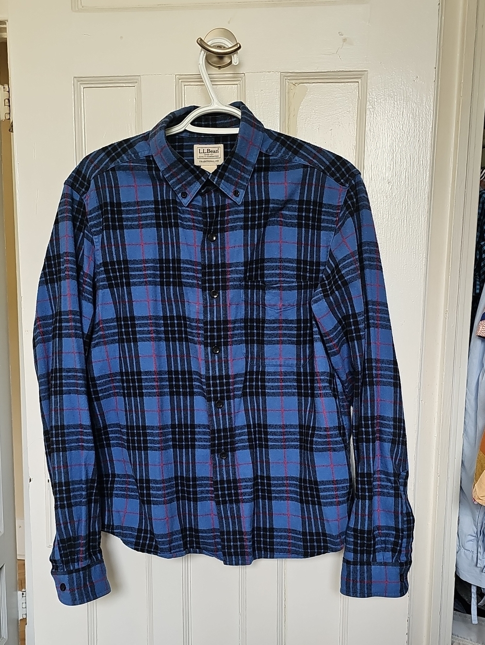 LL Bean Royal Blue Buttom-up